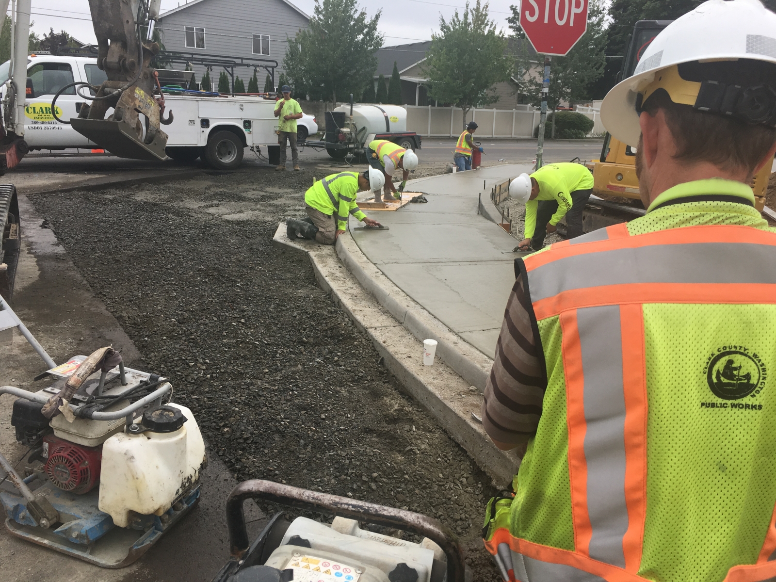 Photo of sidewalk construction