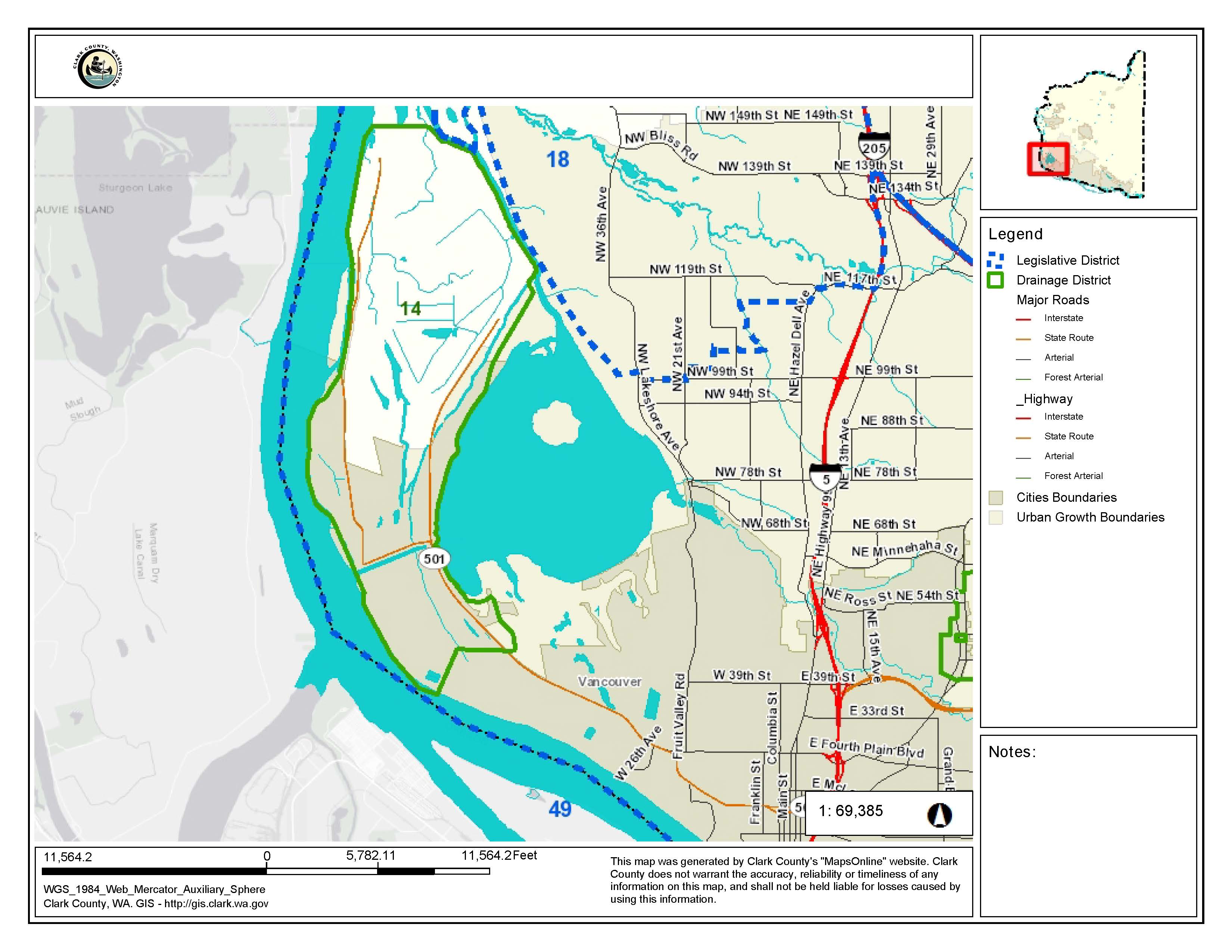 drainage district 14 map