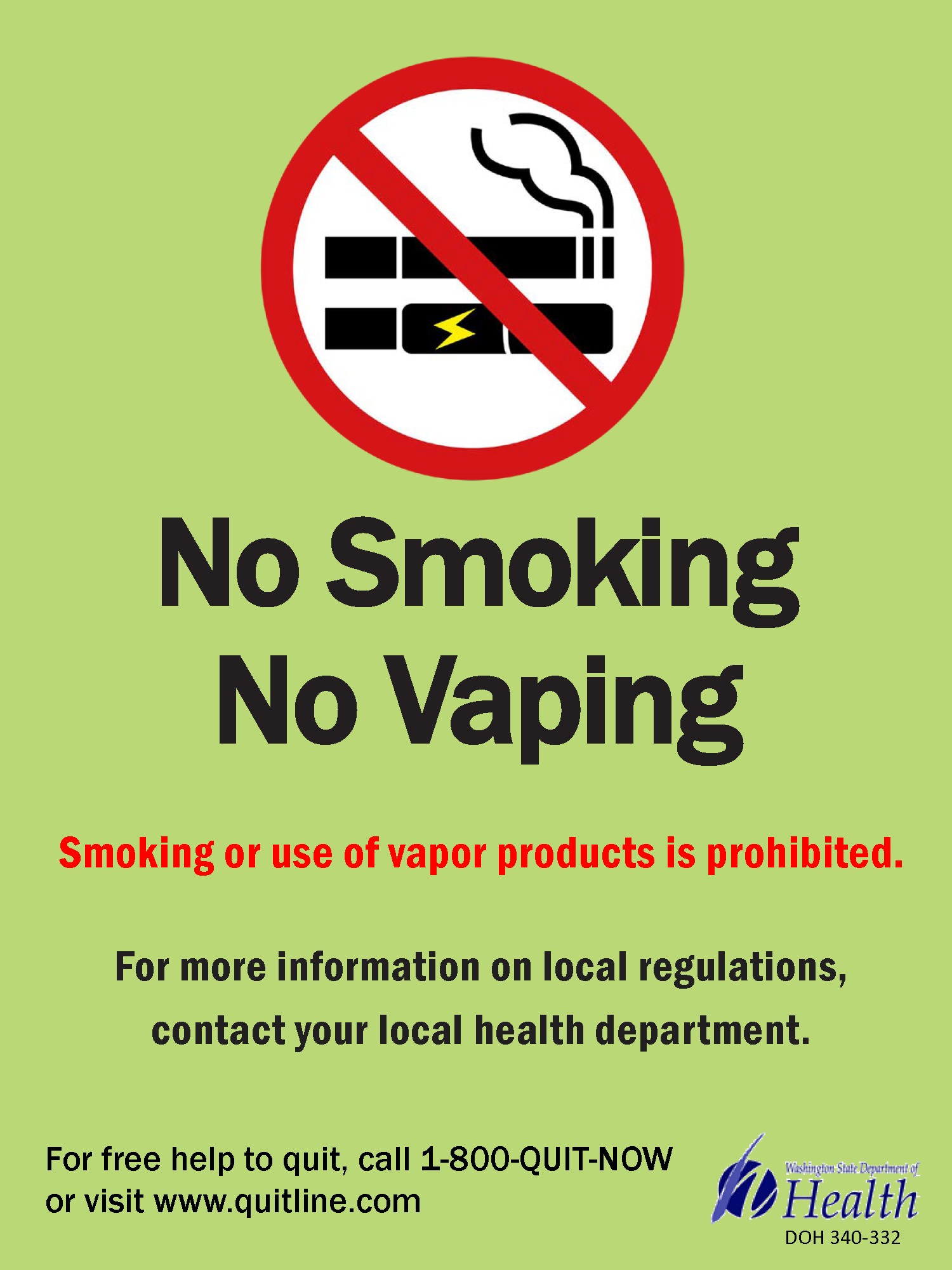 No smoking & vaping sign