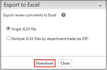 Export download