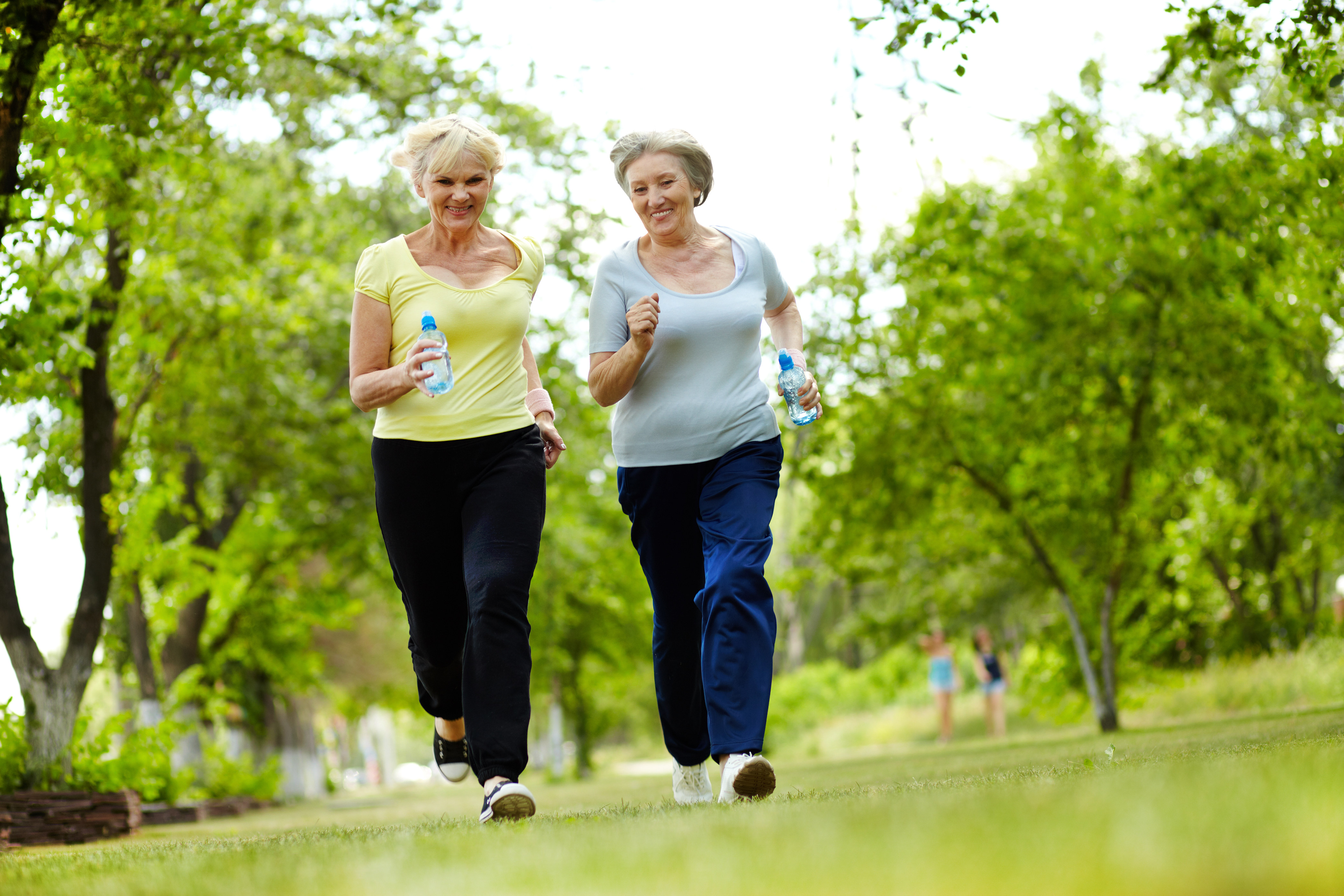 Two women walking