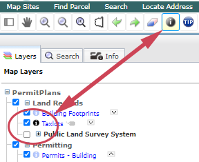 MapsOnline Identify button